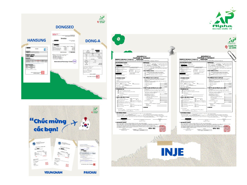 Các bạn học viên Alpha Đà Nẵng nhận invoice trường