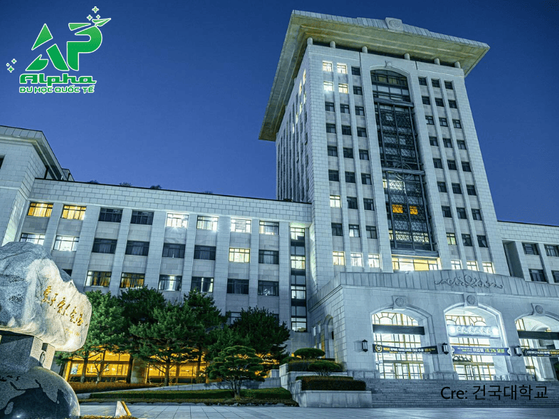 Đại học Sunmoon Hàn Quốc - Đào tạo đa ngành tăng cơ hội việc làm tại Asan Toàn cảnh trường đại học Sunmoon Hàn Quốc vào ban đêm