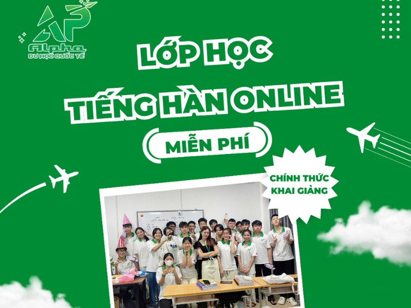 Alpha mở lớp học tiếng Hàn online cho các bạn trẻ