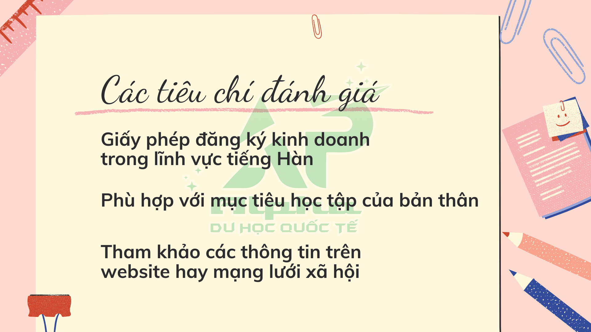 Các tiêu chí đánh giá trung tâm tiếng Hàn tốt tại Hà Nội