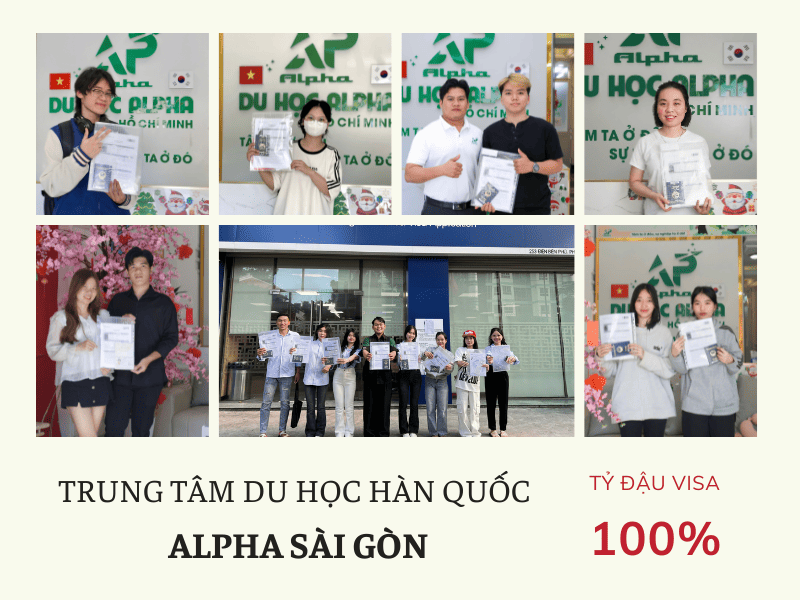 Tỷ lệ đậu visa Du Học Hàn Quốc tại Alpha Sài Gòn là 100%