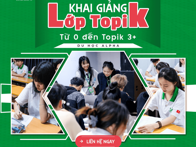 Khai giảng lớp học tiếng Hàn - ôn thi Topik đi Du Học Hàn Quốc