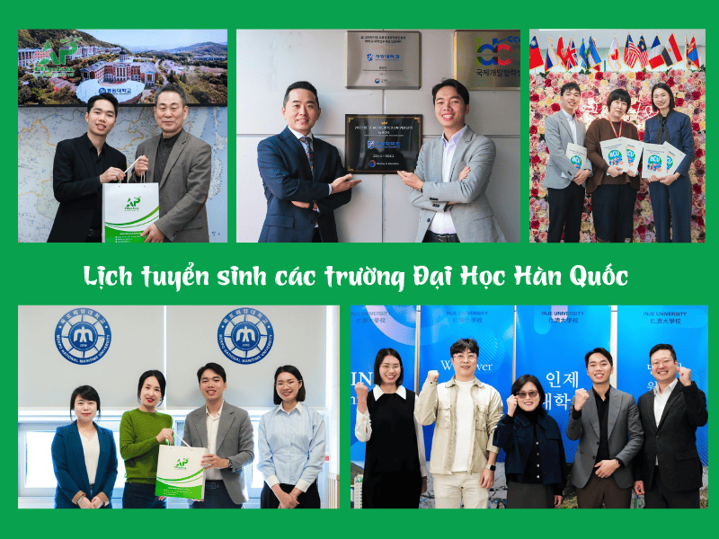 Lịch tuyển sinh các trường Đại Học Hàn Quốc