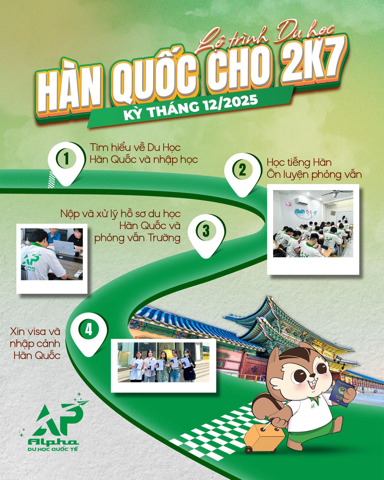 Quy trình du học Hàn Quốc tại Alpha
