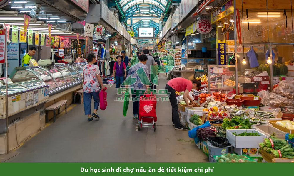 Du học sinh đi chợ nấu ăn để tiết kiệm chi phí