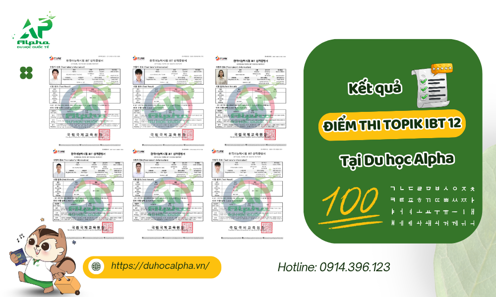 Ket qua diem thi Topik ibt 12